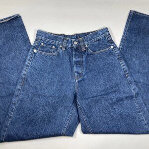 Hope Men’s Jeans Dark Indigo Blue Size 27 Criss Loose Fit Wide Leg Cotton